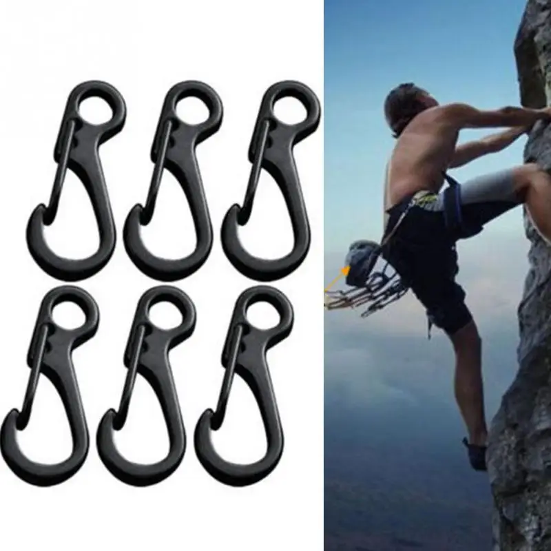 

10Pcs/Lot Outdoor Mini Aluminium Alloy Hang Buckle Survival EDC Gear Carabiner Key Chain Clip Quickdraw Key Chain Travel Tools