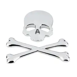 Новый 3D 3 м череп металлический кости скелета Автомобильная наклейка на мотоцикл этикетка эмблема череп значок для автомобильного