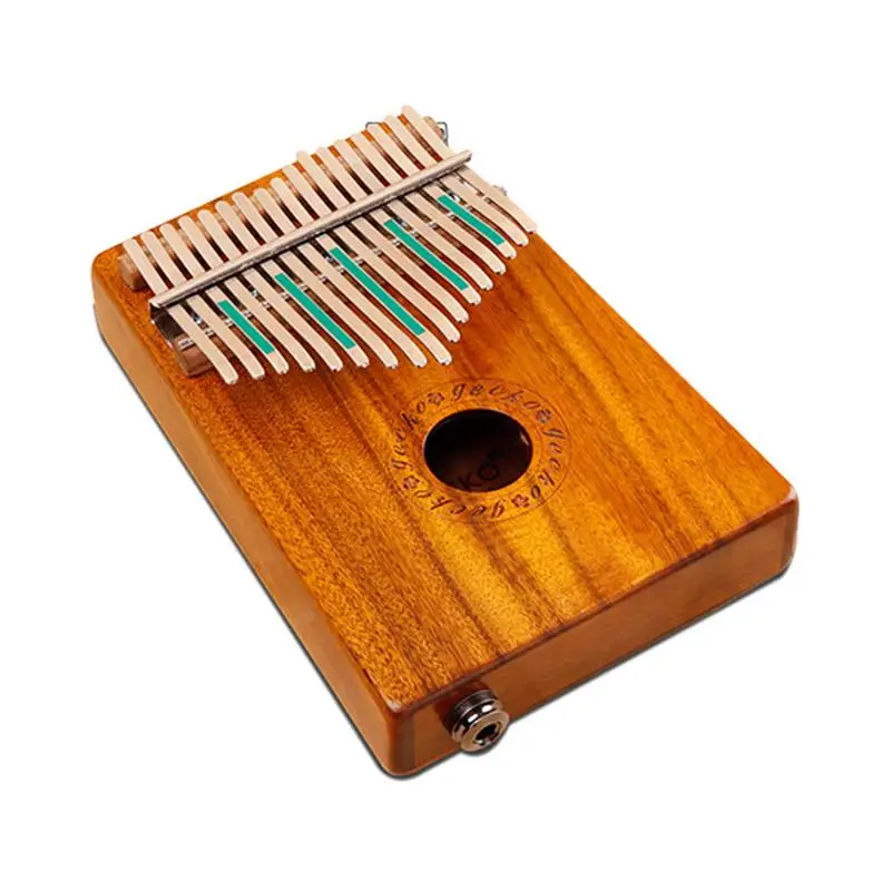 

Gecko Pattern Thumb Piano 17 Sound KALINBA Acacia Mangium Wooden Finger Pouch African Musical Instrument