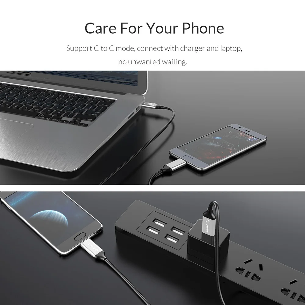 ORICO USB3.0 10 Гбит/с Высокоскоростная передача 5А кабель для быстрой зарядки Type C к