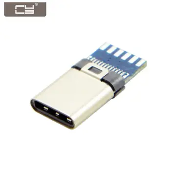 

CYSM DIY 24pin USB 3.1 Type C USB-C Male Plug Connector SMT type with 3.5mm SR and Housing Cover White Black
