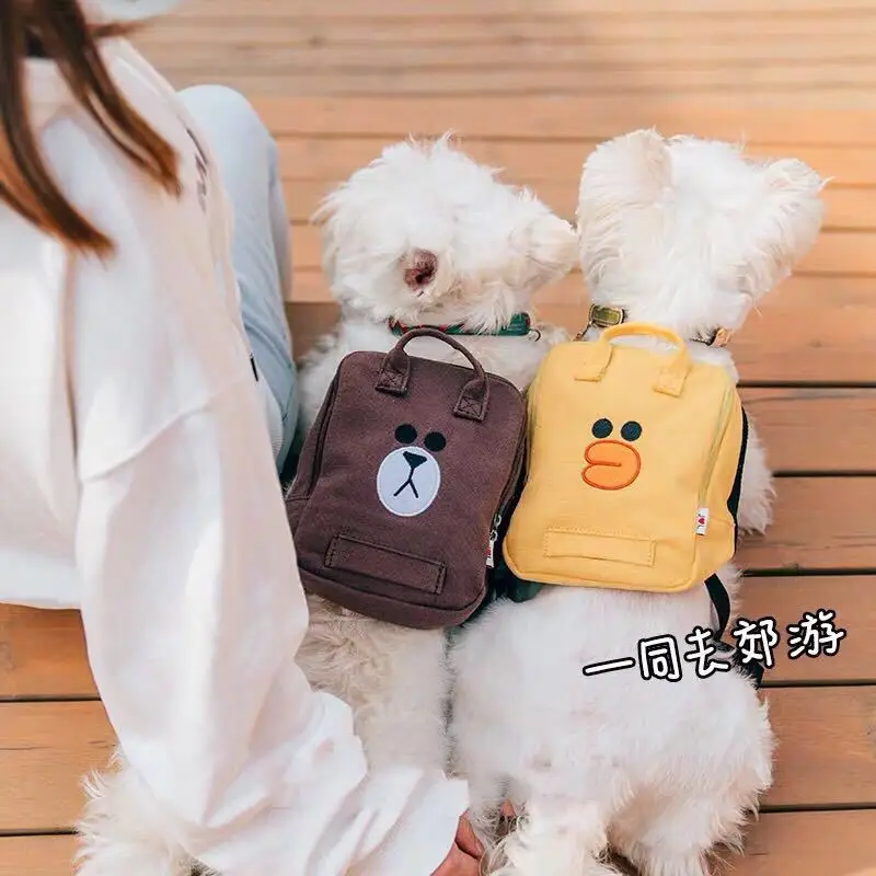 

Fashion Canvas Pet Out Backpack Dog Bags For Small Dogs Cat Carrier Backpack Pet Dog Shoulder Bag Puppy Backpack Small Dog Bag