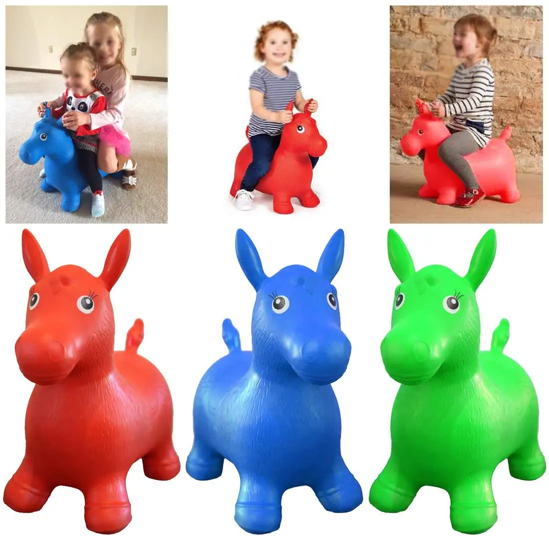Надувные игрушки для детей, прыгающие на лошадях, прыгающие на лошадях, игрушки для животных, ручной насос