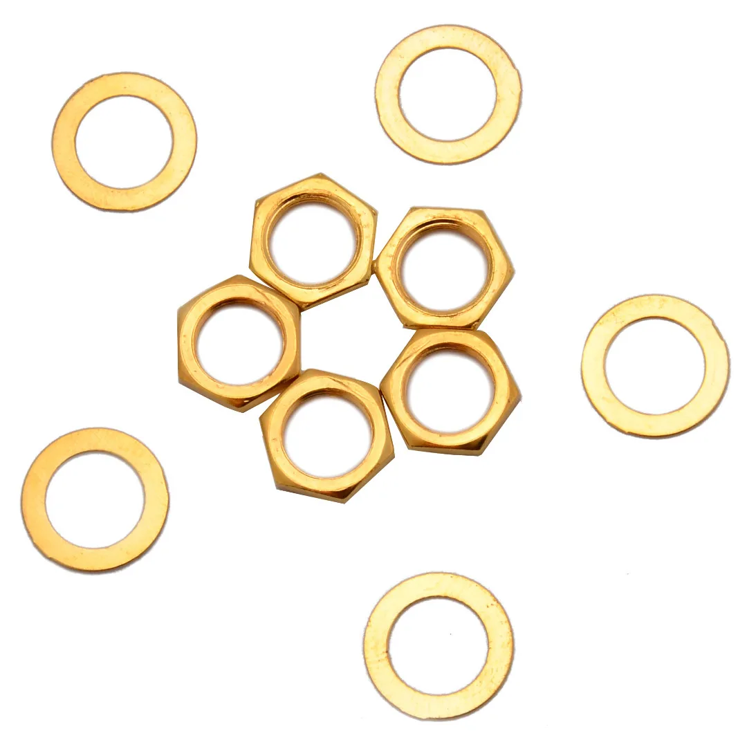 

Mayitr 5Pcs 9mm Iron Electric Guitar Nuts Gaskets Bass Output Jack Socket Nuts Washers Gaskets Droshipping