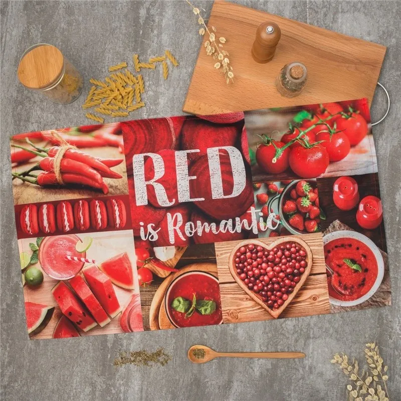 Полотенце &quotЭтель&quot RED 40х73 см 100% хл саржа 190 гр/м2 4136489 | Дом и сад