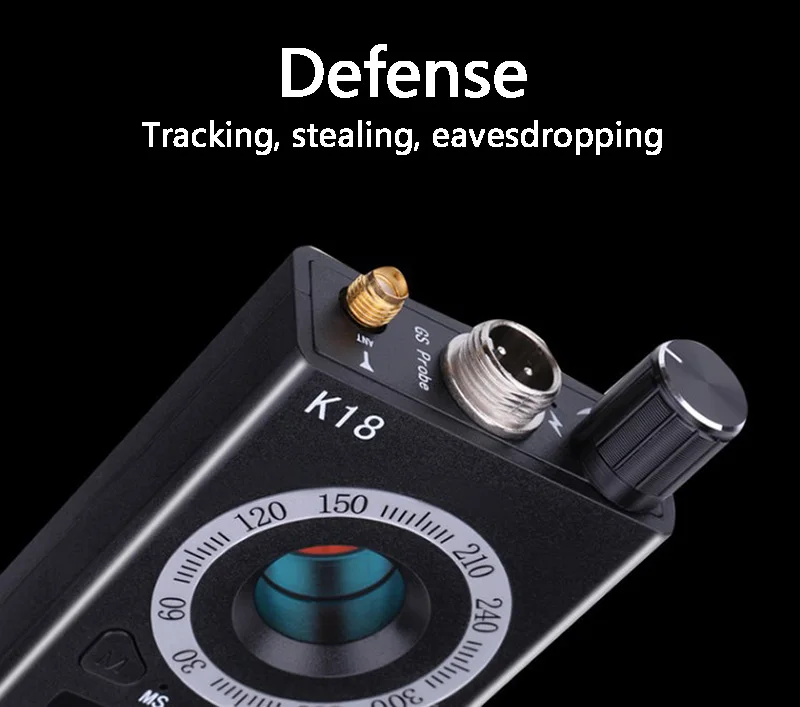 

1MHz-6.5GHz K18 Multi-function Anti-spy Detector Camera GSM Audio Bug Finder GPS Signal Lens RF Tracker Detect Wireless Products