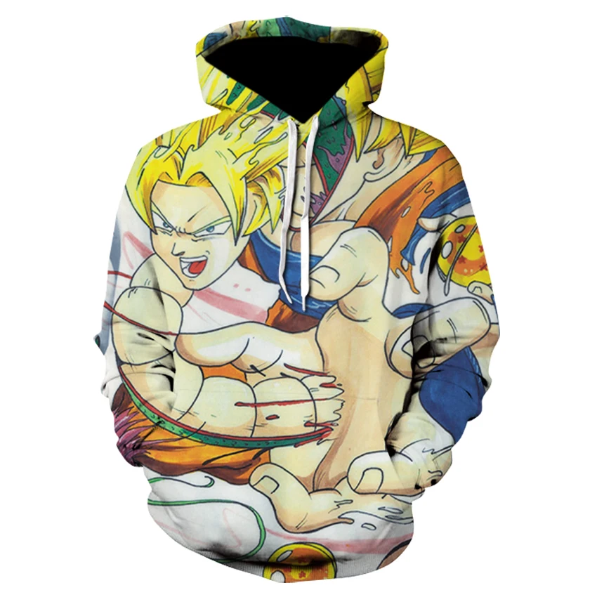 Dragon Ball Z толстовки 3D печатных пуловеры Спортивной Кофты Драконий жемчуг: Супер