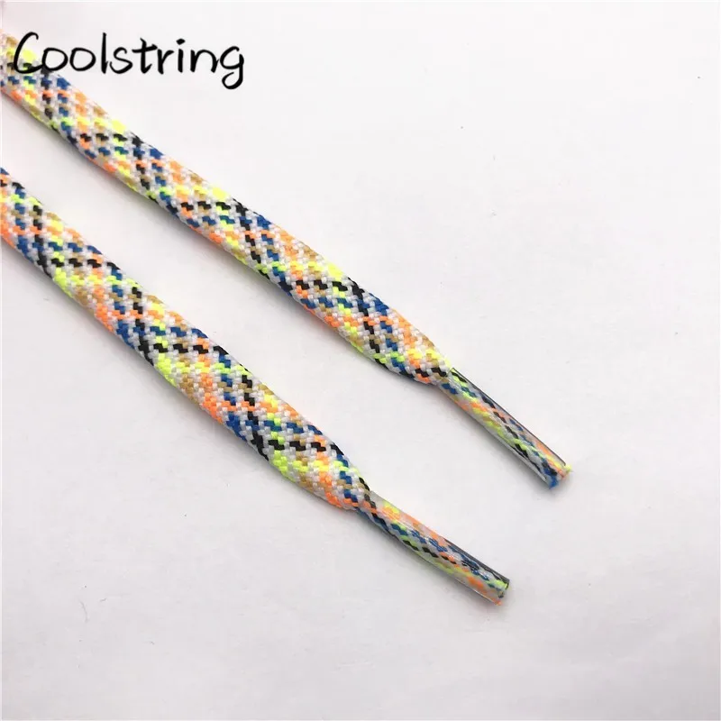 Coolstring Classic New 7mm Double Hollow Woven Lacets Women Sneaker Shoe Laces Casual Unisex Boots Shoelace Cordones Zapatilla