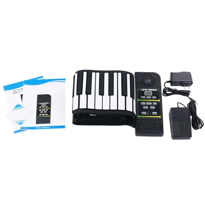

Portable Folding Electronic Organ 88 Key Thickening Hand Roll Piano - Professional Version Adult Practice