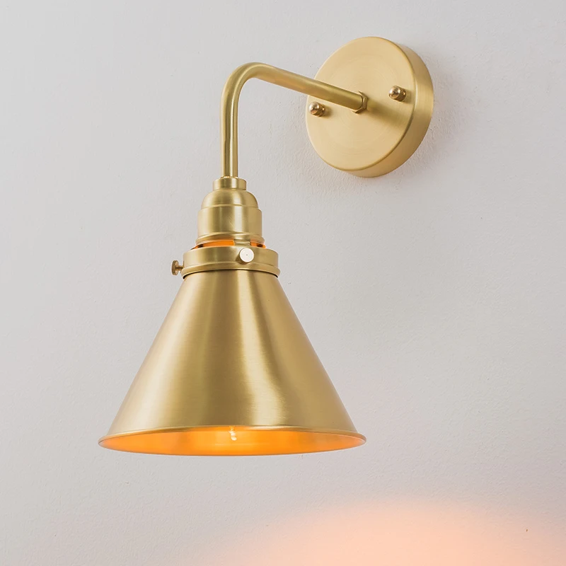 brass bedside wall lights