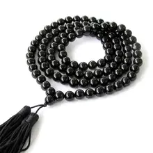 6 мм 108 черный драгоценный камень ожерелье духовность Ruyi Чаки Исцеление классический фэншуй натуральный элегантный дешево Медитация