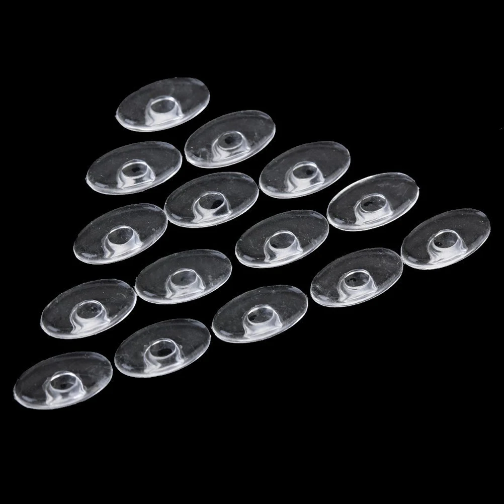 25 Pairs of Anti-slip Silicone Oval Eyeglasses (Transparent)