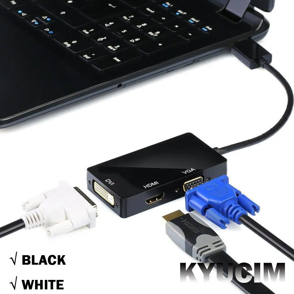 3 в 1 Displayport DP Male To HDMI/DVI/VGA Женский адаптер конвертер кабель 1080P для Microsoft Surface Pro 2