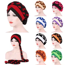 Африканский стиль головной убор Кепка мусульманский тюрбан Модные женские Лоскутные косы банданы