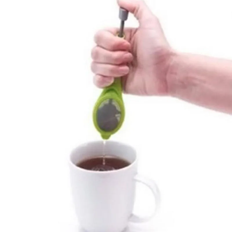 

Tea Infuser Tea Strainer Built-in Plunger Tea Filter Reusable kitchen Gadget Plastic Press Tea Bag Teapot Accessories 1pcs