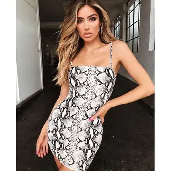 

Womens Strappy Plunge Bodycon Sleeveless Summer Leopard Print Causla Ladies Evening Party Lace Skirts