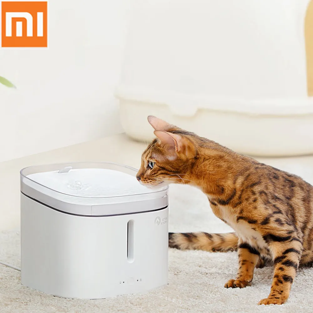 Новый оригинальный Xiaomi 2L котенок щенок диспенсер для воды для домашних животных фонтан автоматическое кошка живая вода Электрический Pet