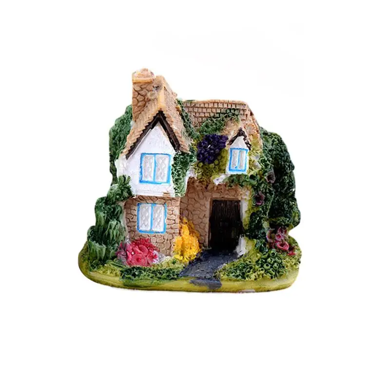 

1pc DIY Miniature Villa Micro Landscape Decoration Ornament Resin Figurine Craft (Random of 4 Patterns)