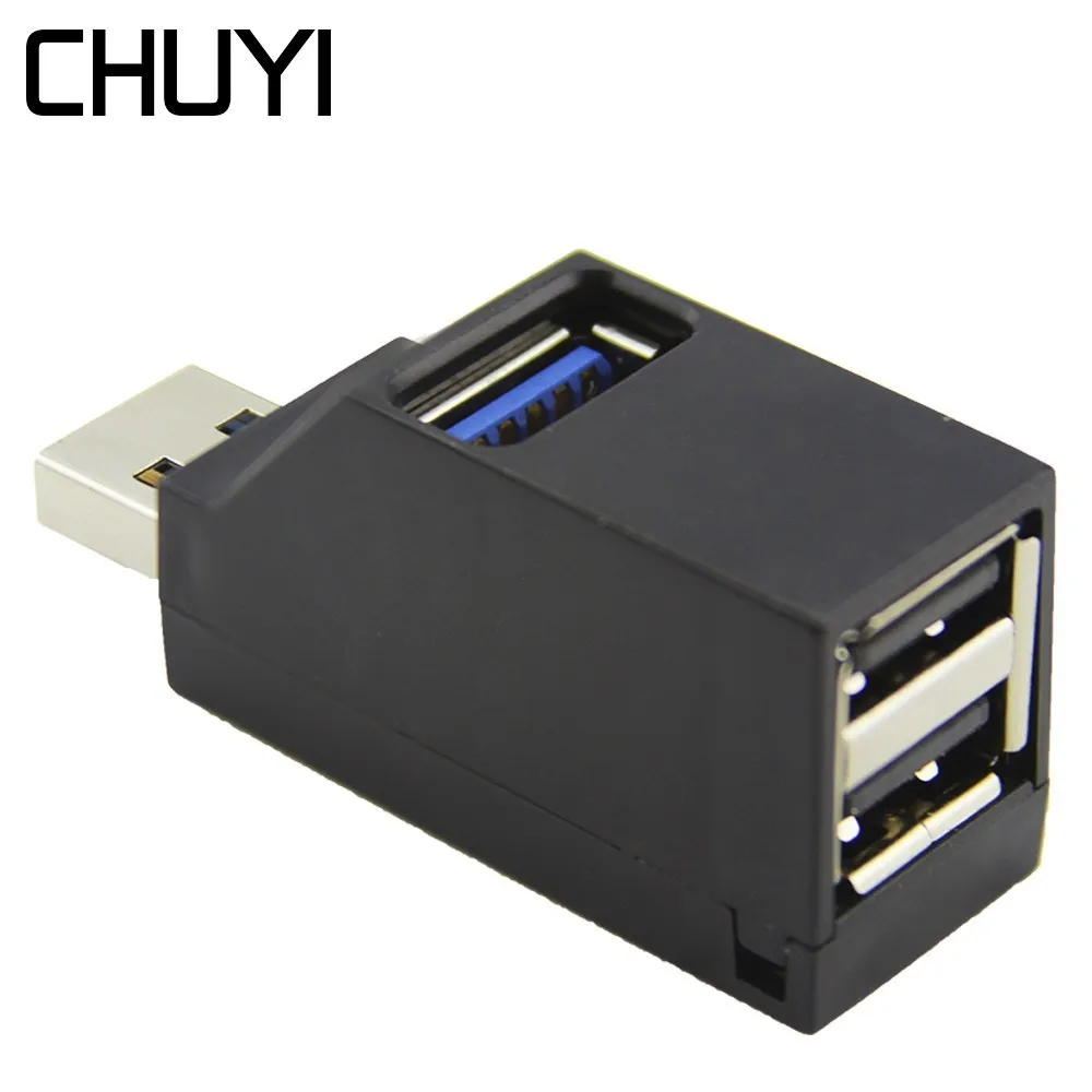 CHUYI USB 3,0 концентратор 3 порта мульти usb-хаб разветвитель супер скорость микро мини концентратор адаптер для ПК ноутбук гаджет аксессуары для ноутбуков