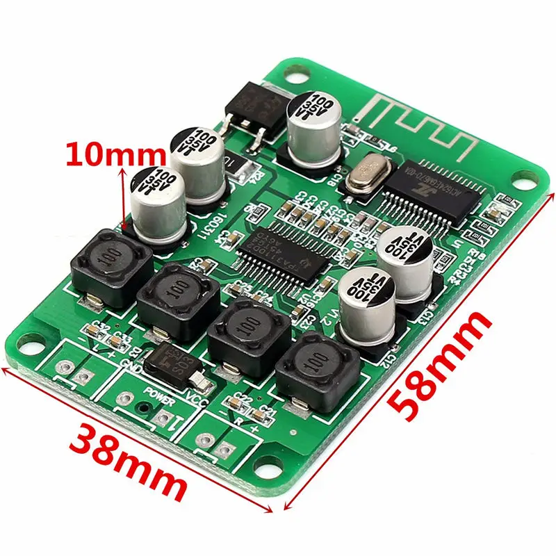 

LEORY 2*15W TPA3110 Dual channel bluetooth Audio Power Amplifier Board For 4/6/8/10 Ohm Speaker Sound Quality