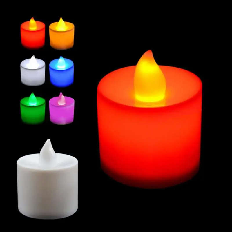 Светодиодная пластиковая свеча форма светильник, беспламенный, для Свадебные/вечерние/праздничные украшения, романтический