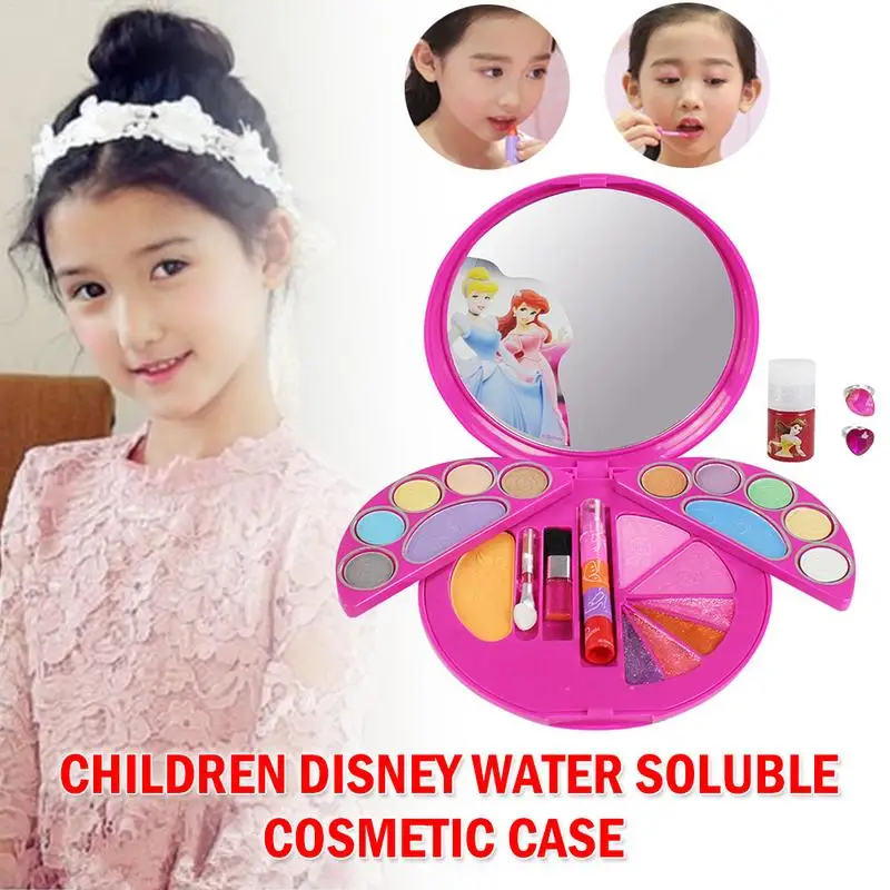 Косметический набор для детей девочка для Диснея стиль водорастворимый косметический ящик для детей не токсичен для обучения детей макияж