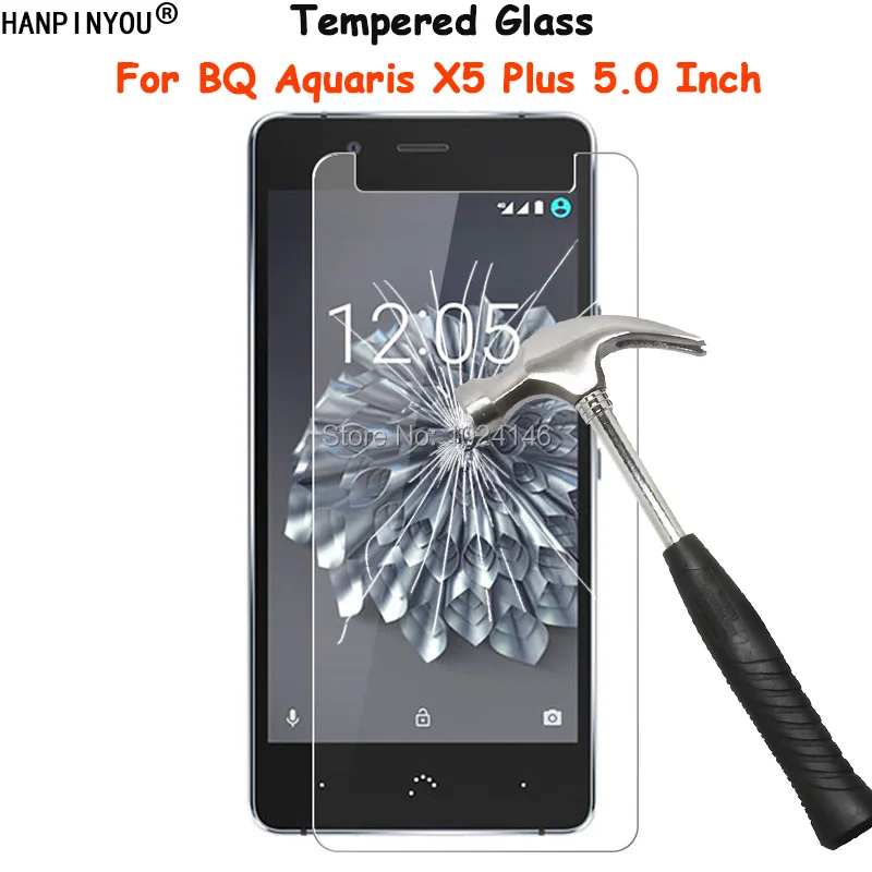 

For BQ Aquaris X5 Plus / X5+ 5.0" Clear Tempered Glass Screen Protector Ultra Thin Explosion-proof Protective Film + Clean Kit