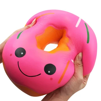 

Besegad 25cm Slow Rising Squishy Large Donut Squeeze Doughnut Food Stuffed Decompression Simle Face Bread Toy for Relieves Stres