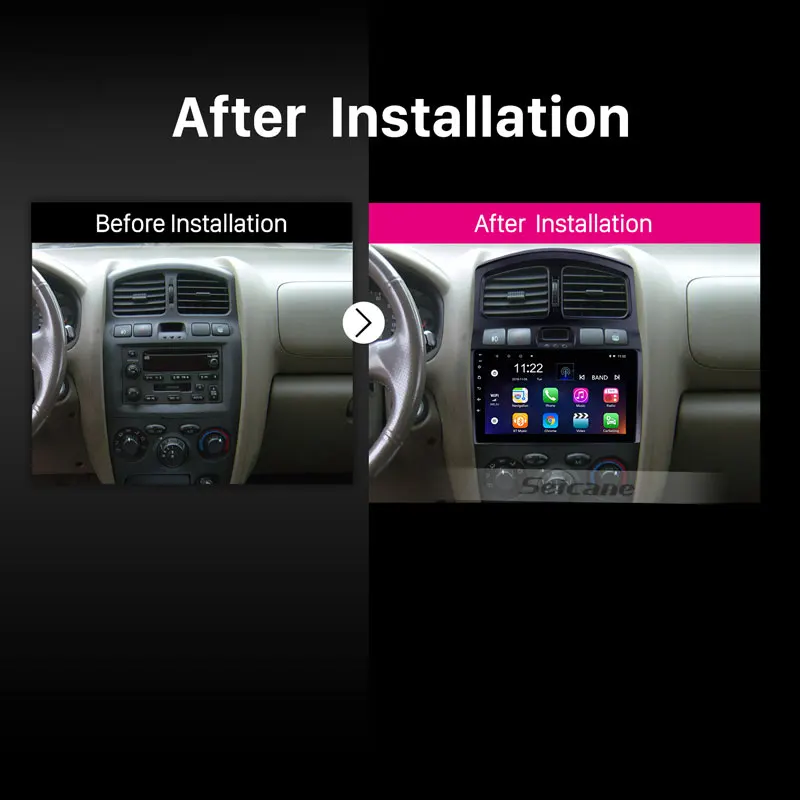 Excellent Seicane Android 8.1/9.0 9" Car Head Unit for Hyundai Classic Santa Fe 2005-2015 Car GPS Navi Stereo Support TV Tuner Rear Camera 5