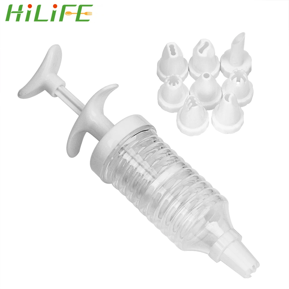 

HILIFE Kitchen Baking Tools 9pcs/set Cake Nozzles Nozzles Set Tool Icing Syringe Mold Cake Decoration Piping Cream Syringe