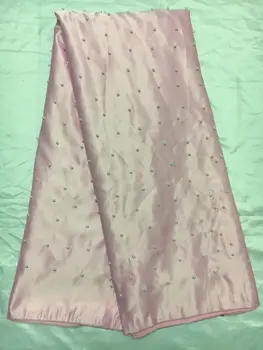 

Indian George Lace Fabric With Lots Of Bead Indian Raw Silk Georges With Beads Free Shipping African Wedding Nigeria George Lace