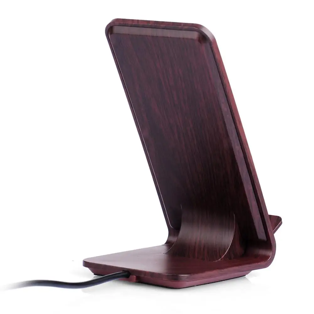 

Wood Grain Fast 10w Wireless Charging Dock Charger Stand For IPhone X XS MAR XR 8Plus Samsung S9 S10Plus Huawei P20 Pro Xiaomi 9