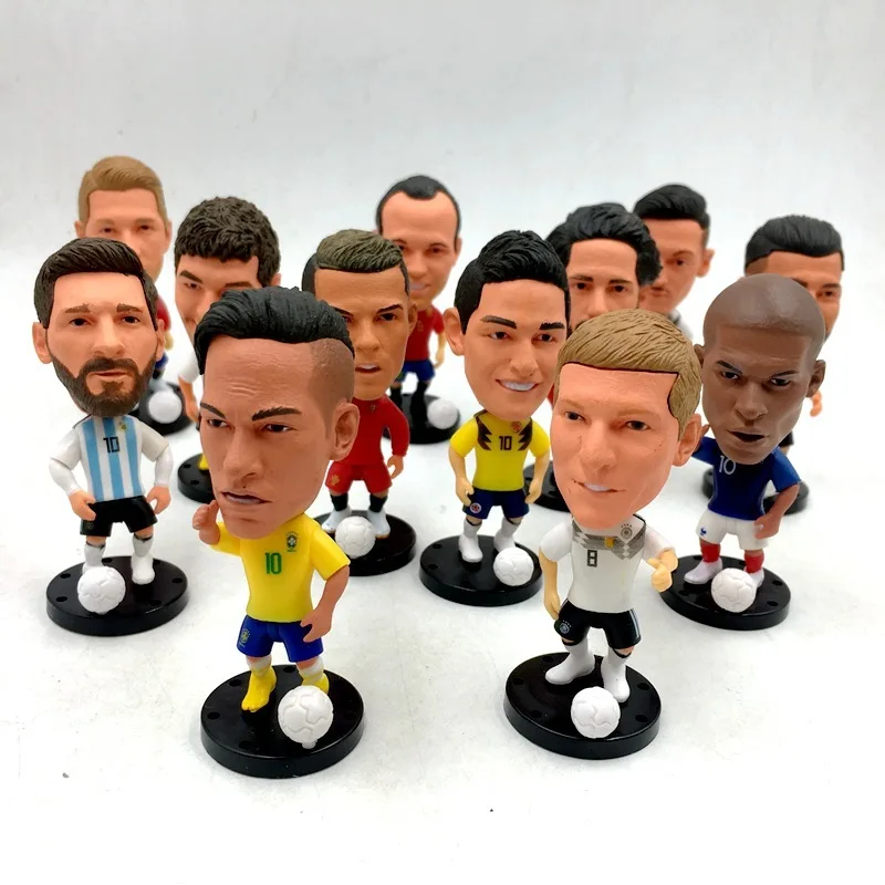 World Football Cup Soccer Puppet Fussball Fan Futebol Collecting Souvenirs 6.5cm PVC National