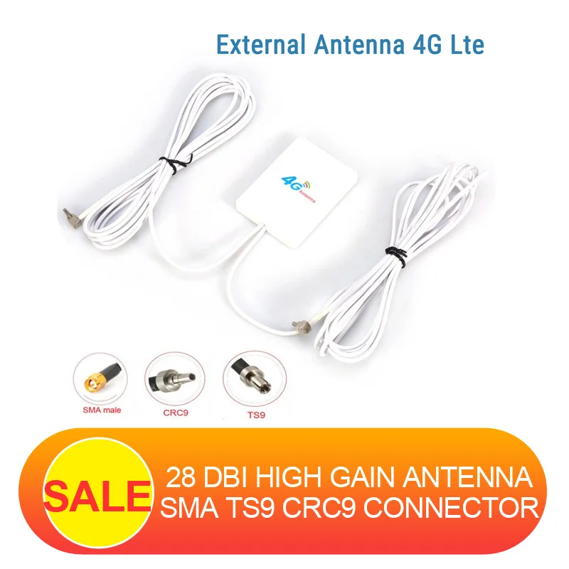 

3G 4G LTE Antenna TS9 CRC9 SMA Connector 4G LTE Router Anetnna External Antenna with 2M Cable for Huawei 3G 4G LTE Router Modem