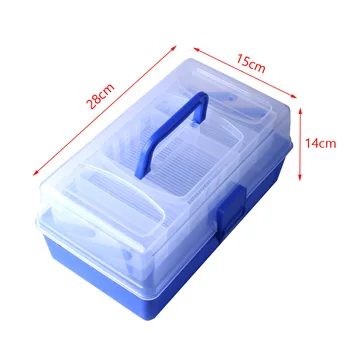

Plastic Fishing Box 3 Layers Handle Waterproof Fishing Equipment Fish Lure Hook Bait Storage Case Pesca Tackle Container Boxes