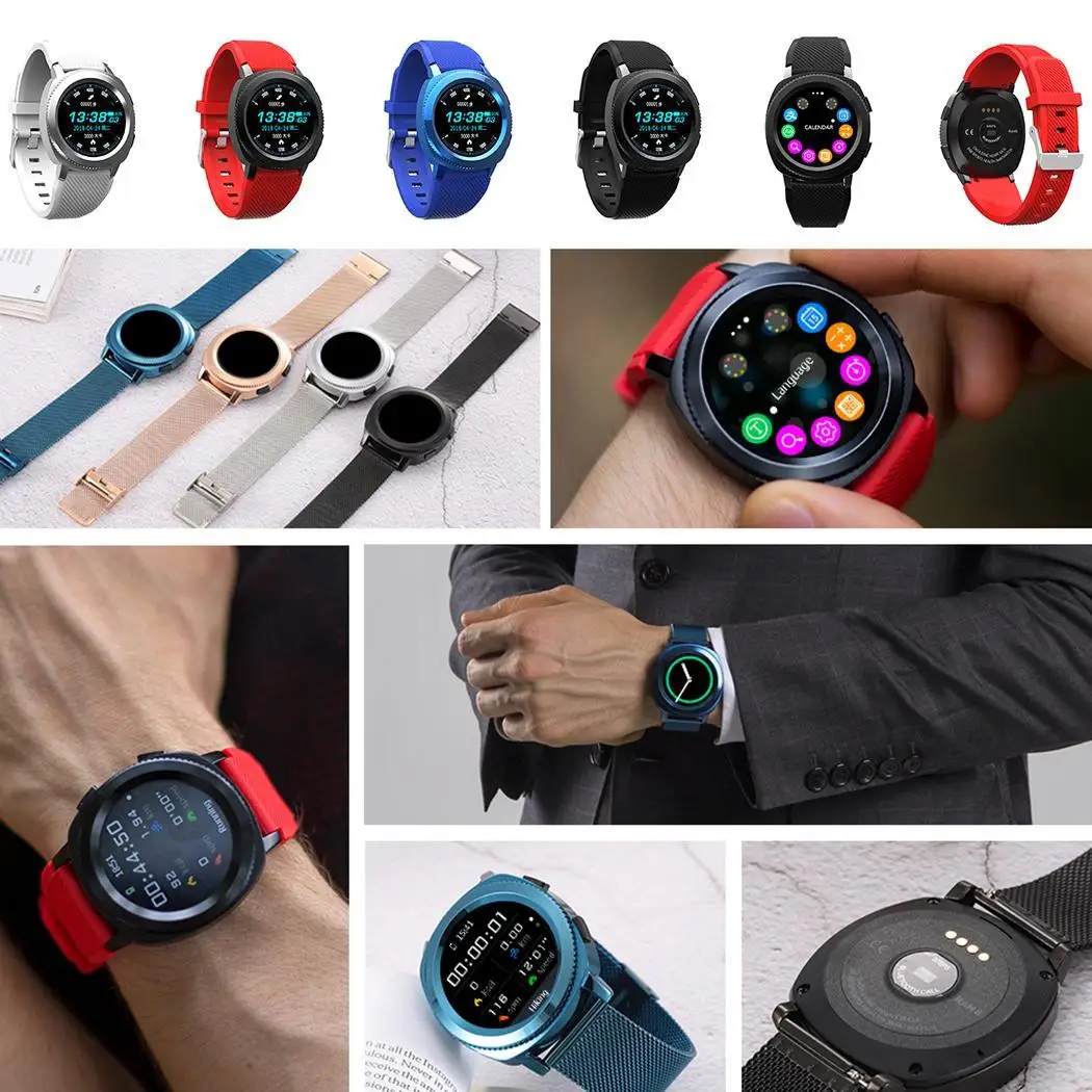 

Waterproof Sports Bluetooth Smart Watch Pedometer 3.0/4.0 Heart 380mah Rate IP68 Lost remind both sides