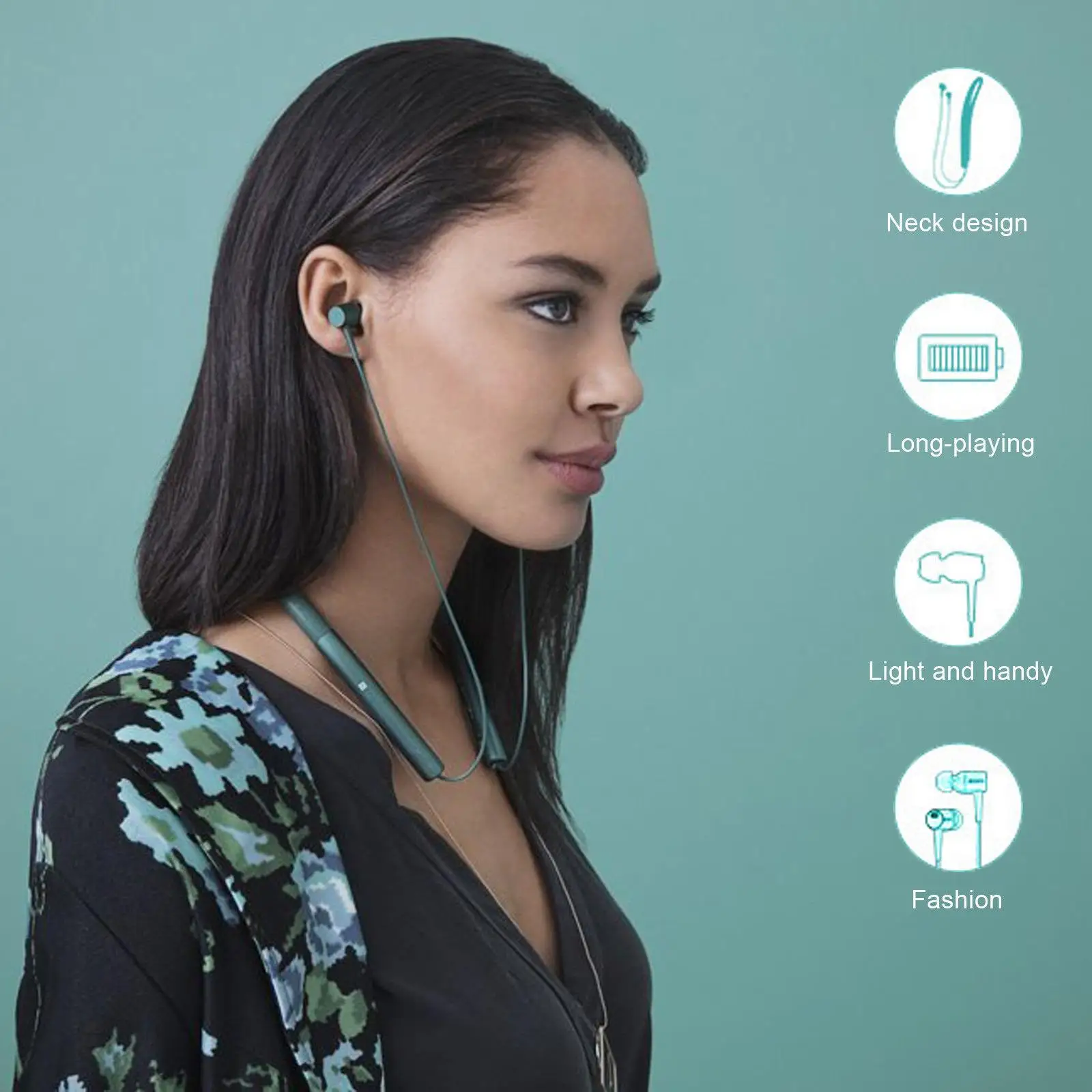 Wireless Headphone Bluetooth Headphone w Mic Handsfree Earphone Noise Cancelling Compatible with iPhone and Android Cell Phones