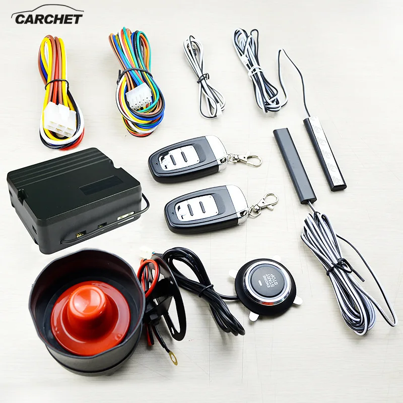 

CARCHET New Anti-theft Alarm System Intelligent One Button Start System Security Car Alarm Passive Keyless Entry Remote Start