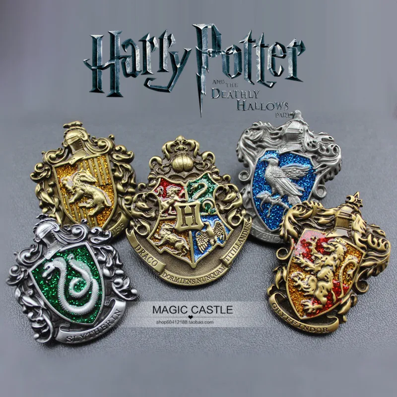

OHCOMICS Harri Potter HP Harry Gryffindor/Hogwarts Slytherin Hufflepuff School Metal Cool Badge Pin Brooch Chestpin Costume Gift