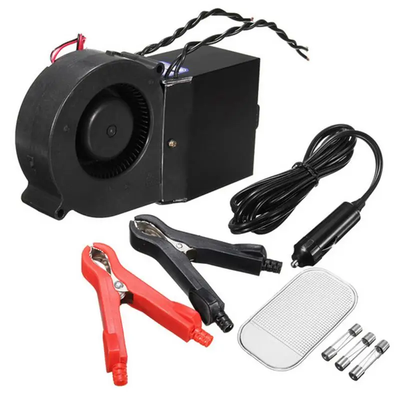 

Professional Black Car Electric Heater Defroster Turbine Dual PTC 12V 24V Cigarette Lighter Plug Suitable For 350-500W