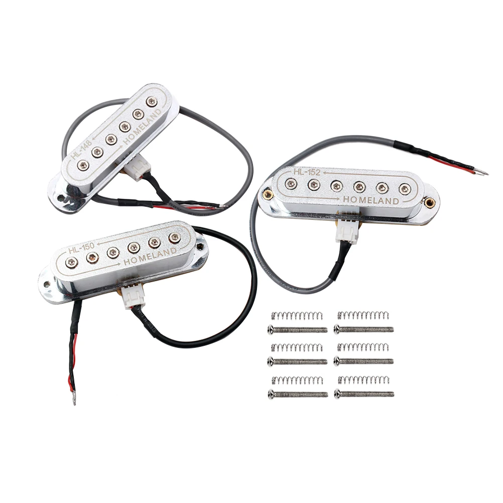 

Pickup Set for Fender ST Strat Stratocaster Electric Guitar Parts Replacement with Circuit Board (Silver)