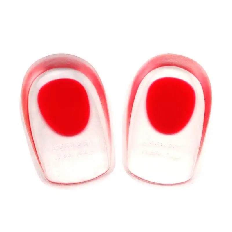 

Soft Silicone Heel Support Cup Gel Shock Cushion Pads Orthotic Foot Care Half-height Insole 1 Pair hot sell high quality