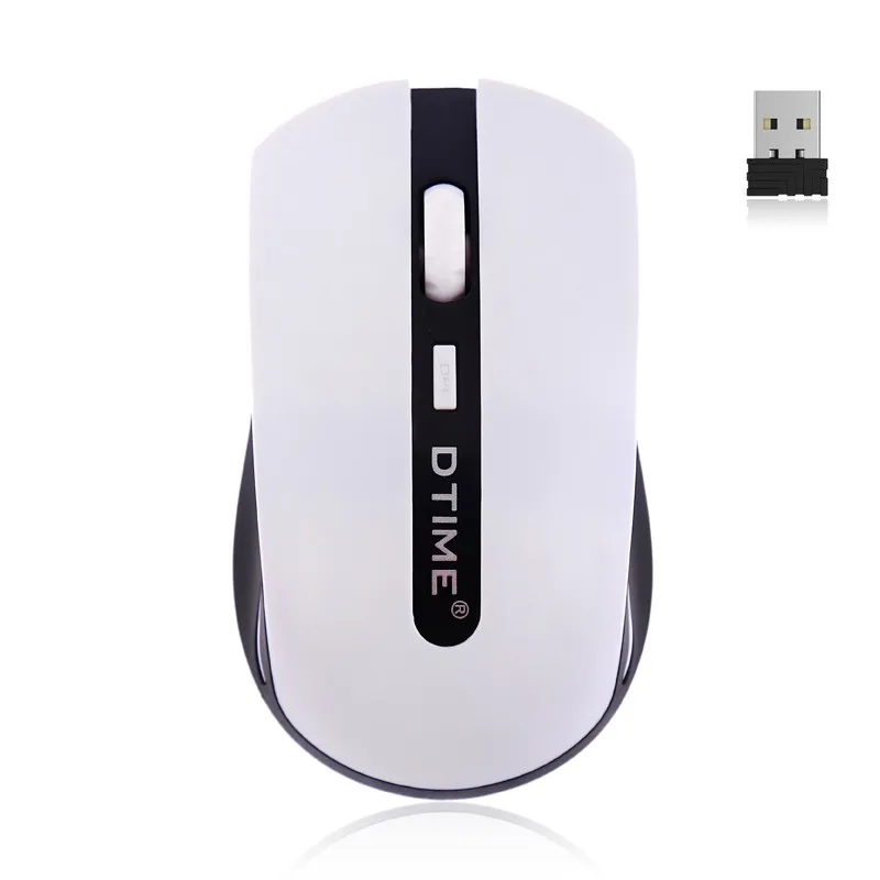 DTIME Mini Usb 2.4G Mute Ultrathin Wireless Mouse Laptop Notebook Computer Games Intelligent Power Saving Gaming