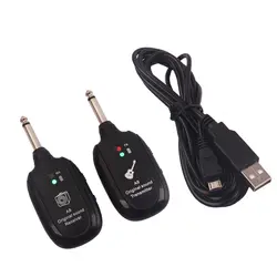Цифровой беспроводной электрический передатчик гитары и приемник комплект с зарядка через usb кабель аксессуары для гитары запчасти