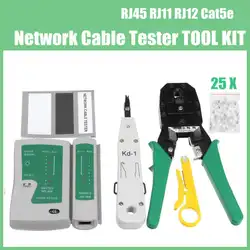 5 шт./компл. сетевой ethernet-кабель тестер RJ45 RJ11 RJ12 Cat5e 6 LAN сети передачи данных инструмент, обжимка обжимной монтажным детектор проволоки