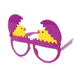 Пасхальные розовые очки в форме яйца милое платье до смешные очки взрослые дети новинка яйцо цывечерние пленок вечерние очки (фиолетовый)