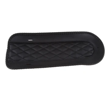 

dolity Black PU Motorcycle Rear Passenger Seat Anti-slip Breathable Cover 360x150mm for