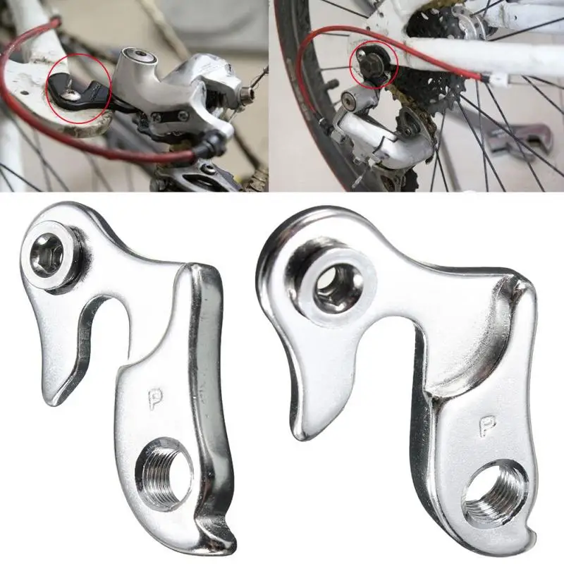 

Bike Tail Hook Bicycle Silver Frame Parts Lug Fixed Transmission Rear Derailleur Aluminum Alloy Tail Hook Cycling Accessory
