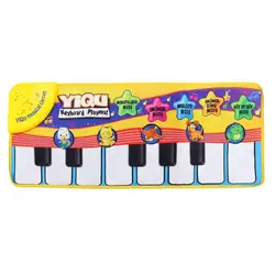 YIQU Детские музыкальные игрушки сенсорная клавиатура пение ковры коврики забавные животные пианино игрушка