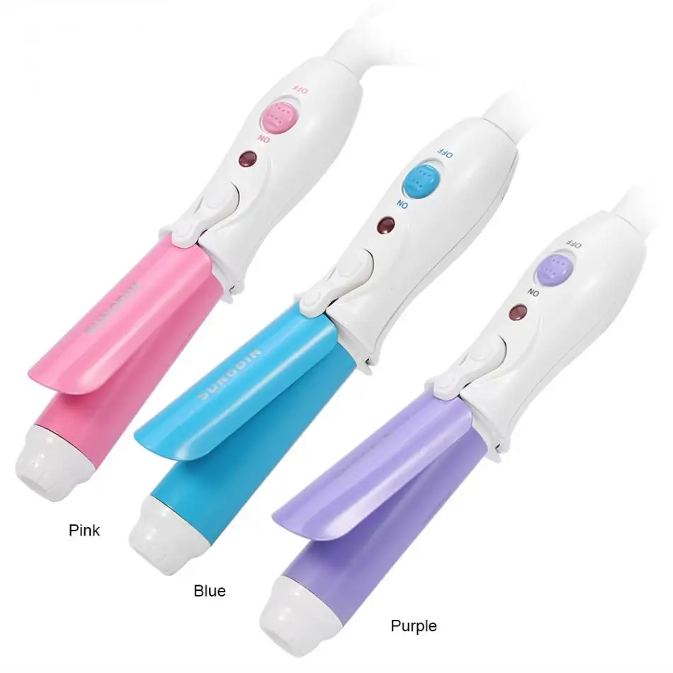

Mini Hair straightener Iron Pink Ceramic Straightening Corrugated Curling Iron Styling Tools Hair Curler